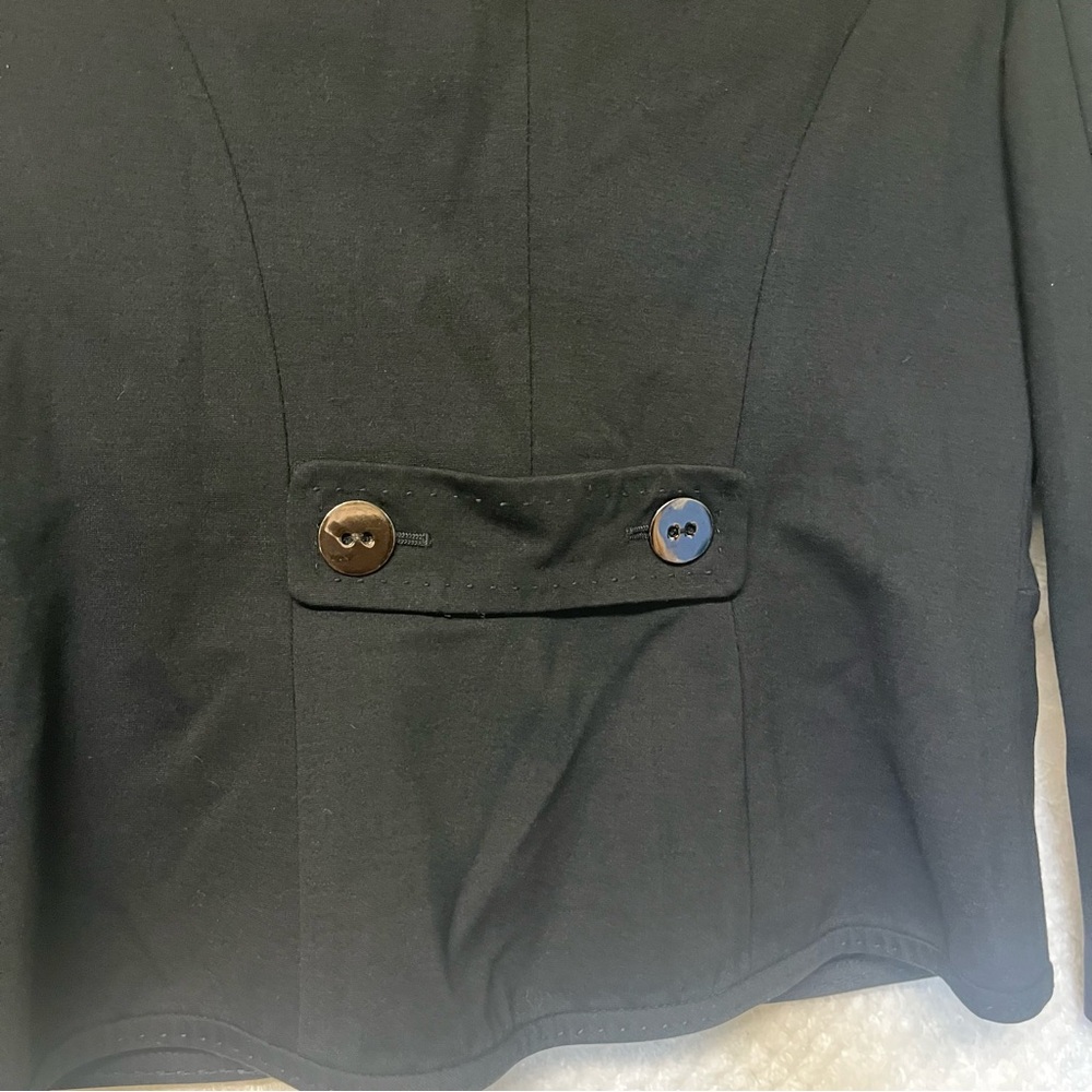 Ann Taylor Womens Blazer Classic Black Front Pockets Size 4 - Picture 8 of 8